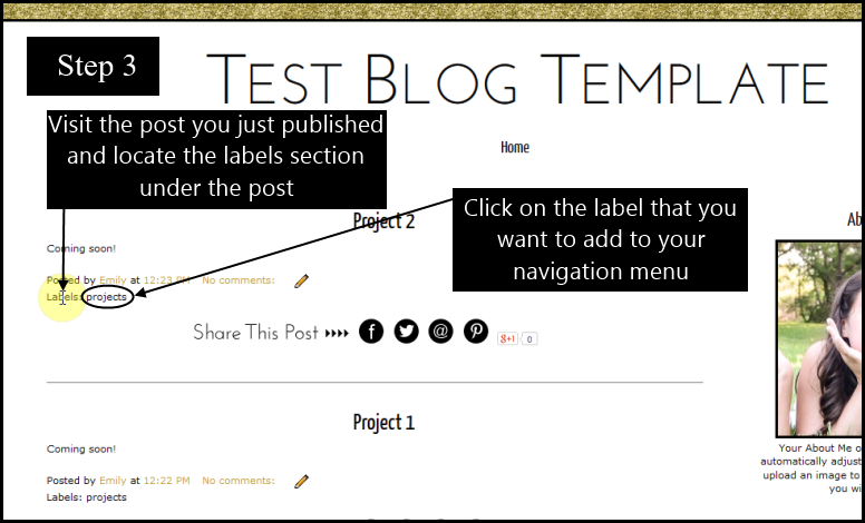 How to add Blogger posts to pages and navigation tabs part 3