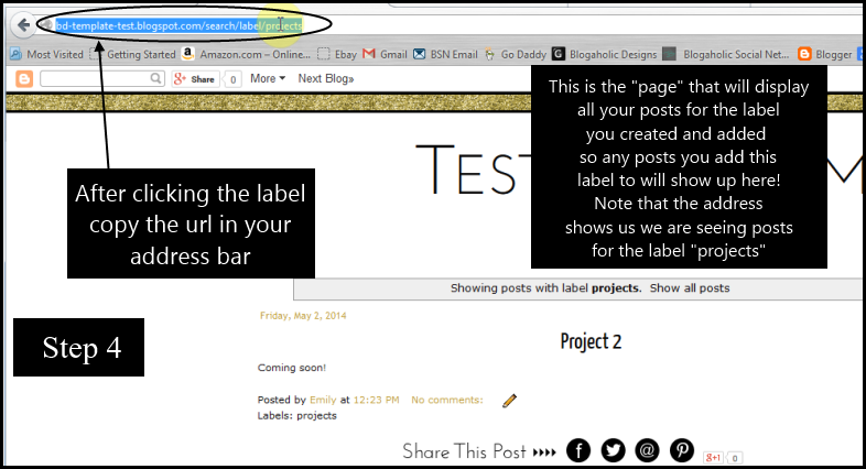 How to add posts, pages, navigation in Blogger step 4