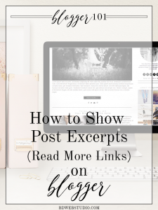 How to Show Post Excerpts (Read More Links) on Blogger